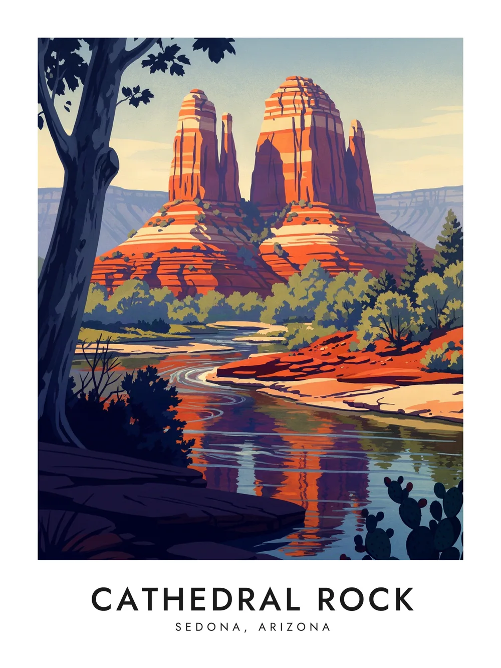 Cathedral Rock poster, 18 x 24"