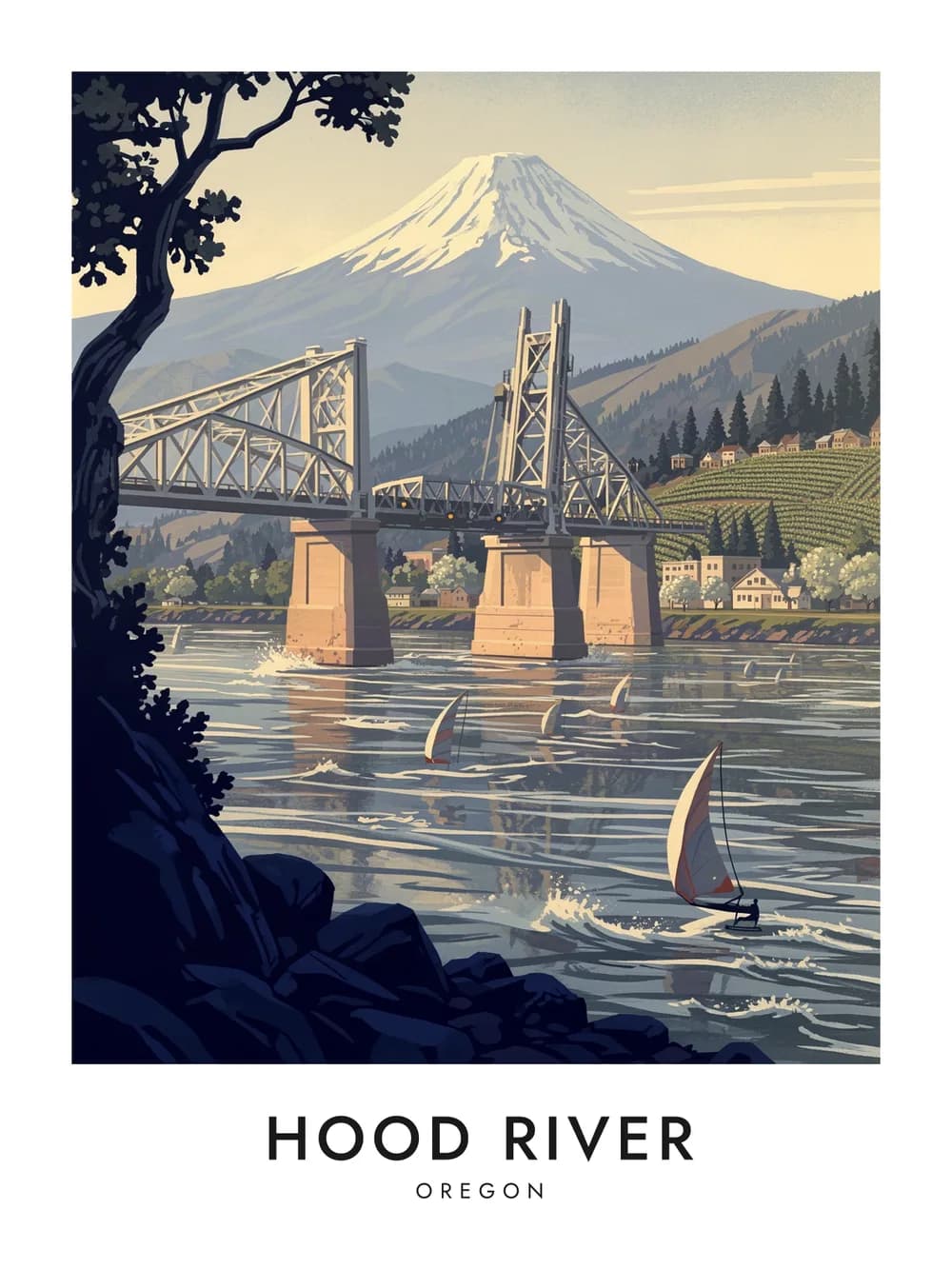 Hood River poster, 18 x 24"