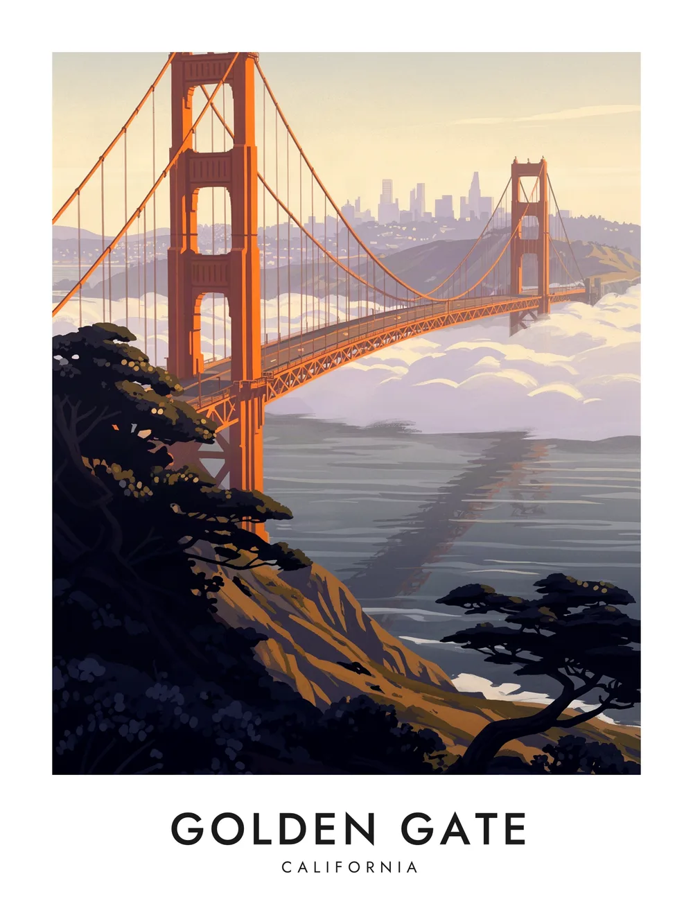 Golden Gate poster, 18 x 24"