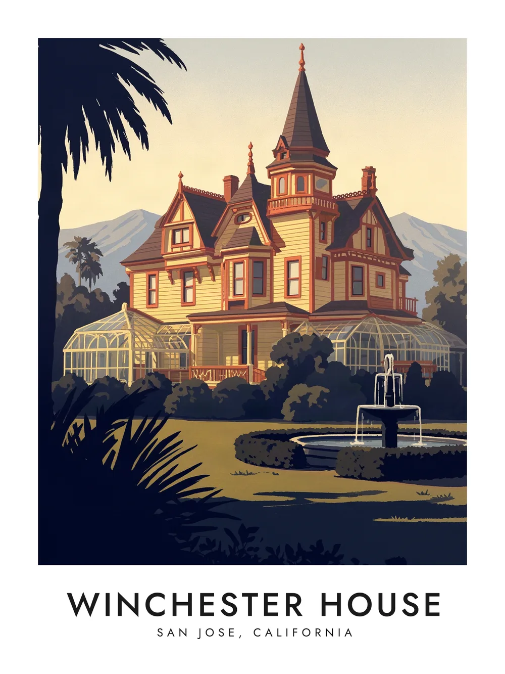 Winchester House poster, 18 x 24"