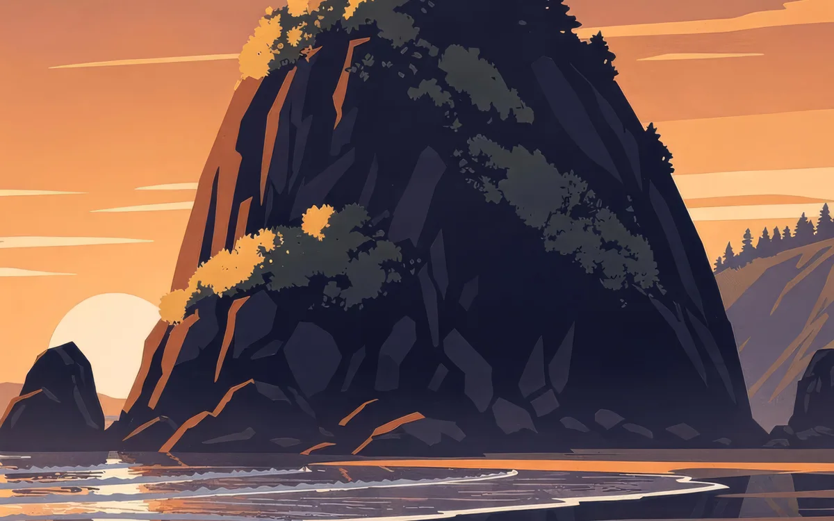 Close crop of poster artwork showing flat shapes with hard cut edges