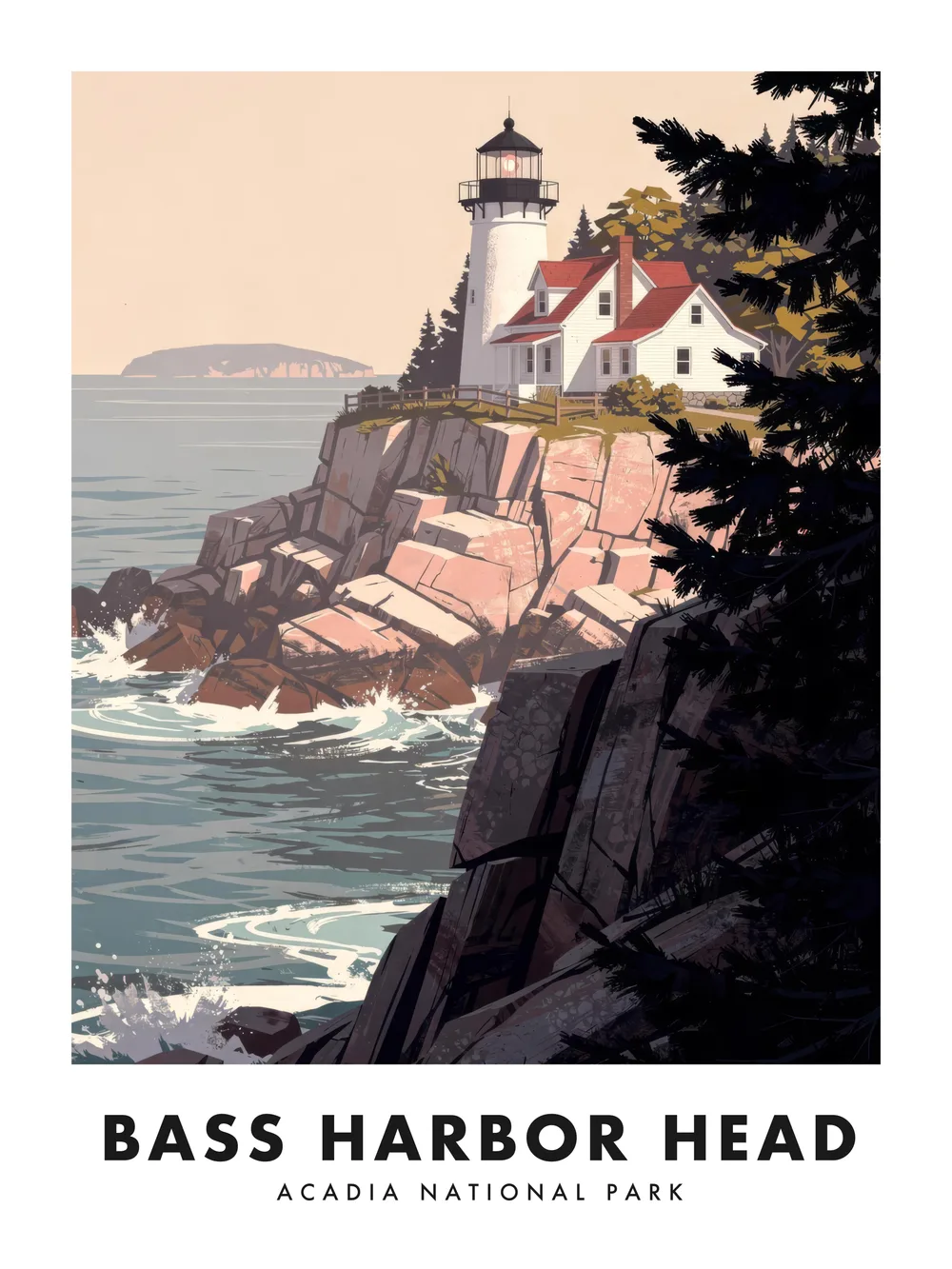 Bass Harbor Head poster, 18 x 24"