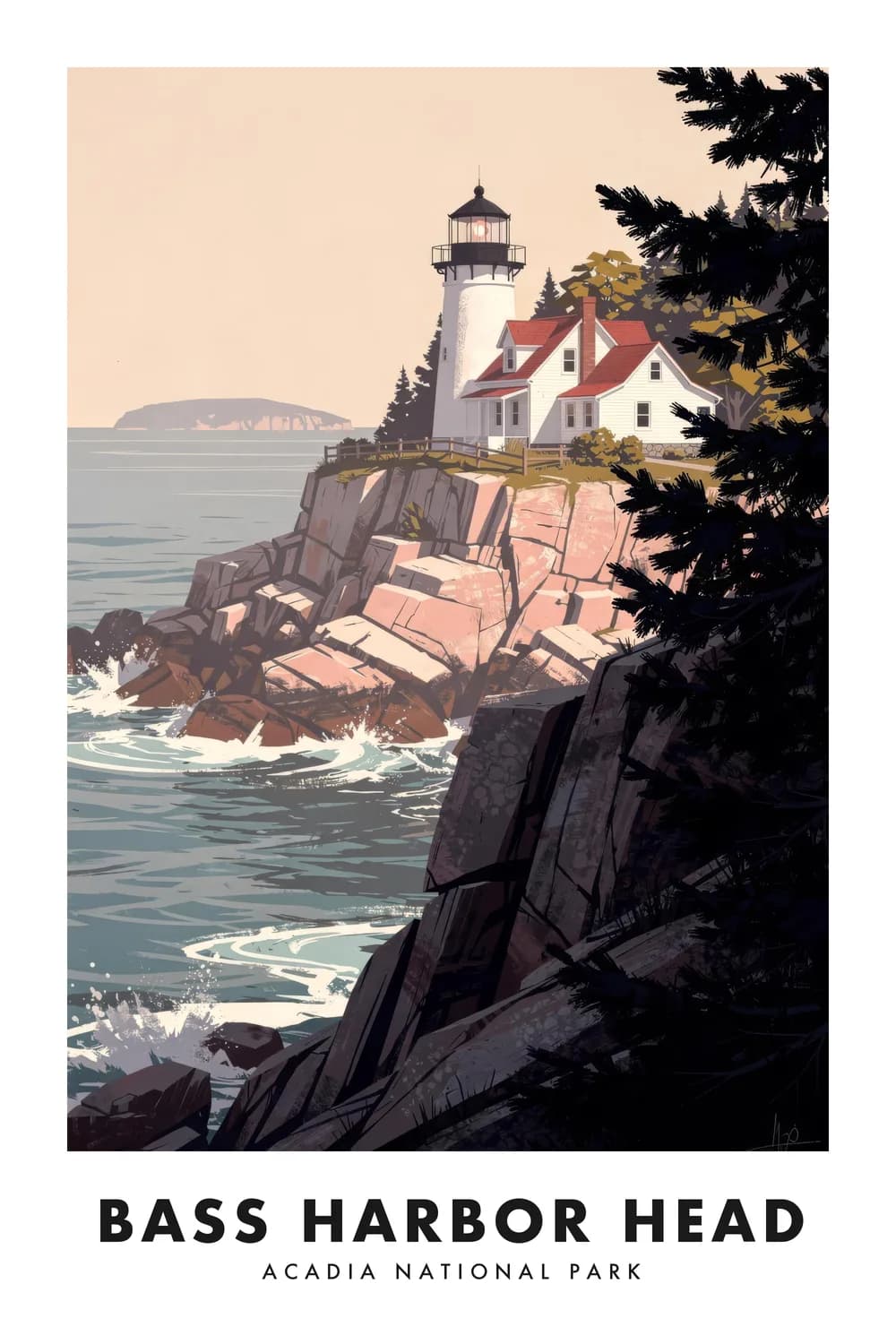 Bass Harbor Head poster, Maine