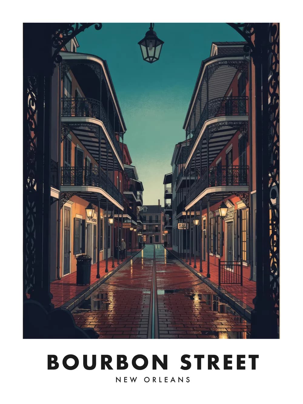 Bourbon Street poster, 18 x 24"