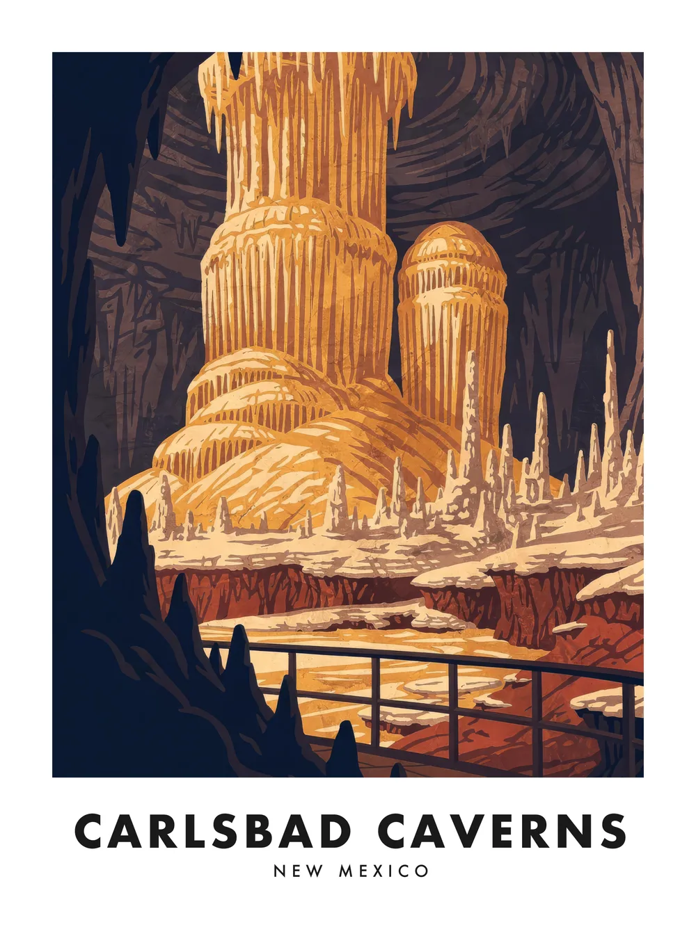 Carlsbad Caverns poster, 18 x 24"