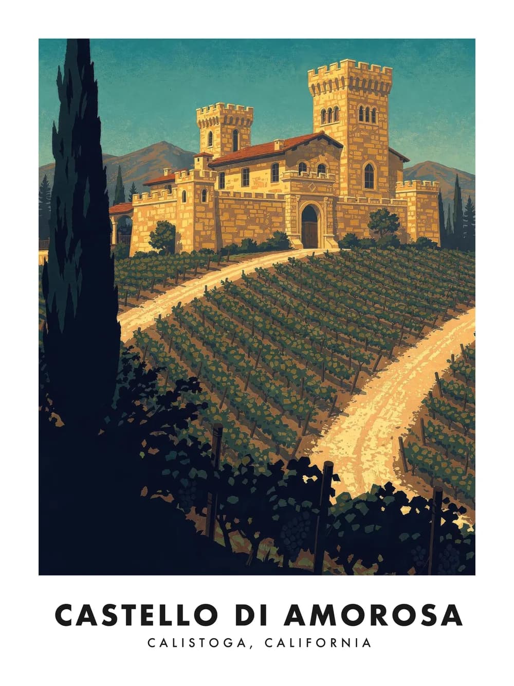 Castello di Amorosa poster, 18 x 24"