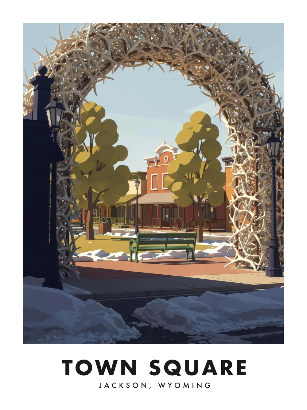 Town Square poster, 18 x 24"