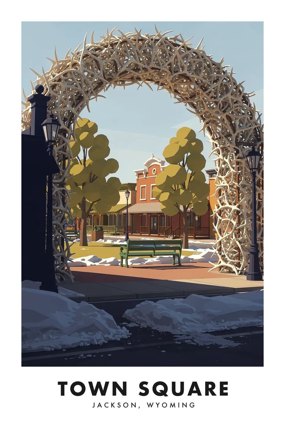 Town Square poster, Wyoming