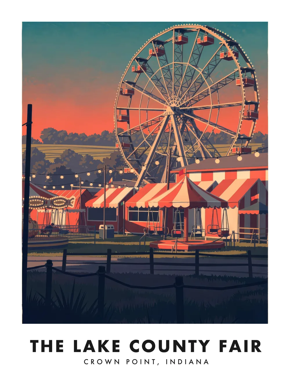 The Lake County Fair poster, 18 x 24"