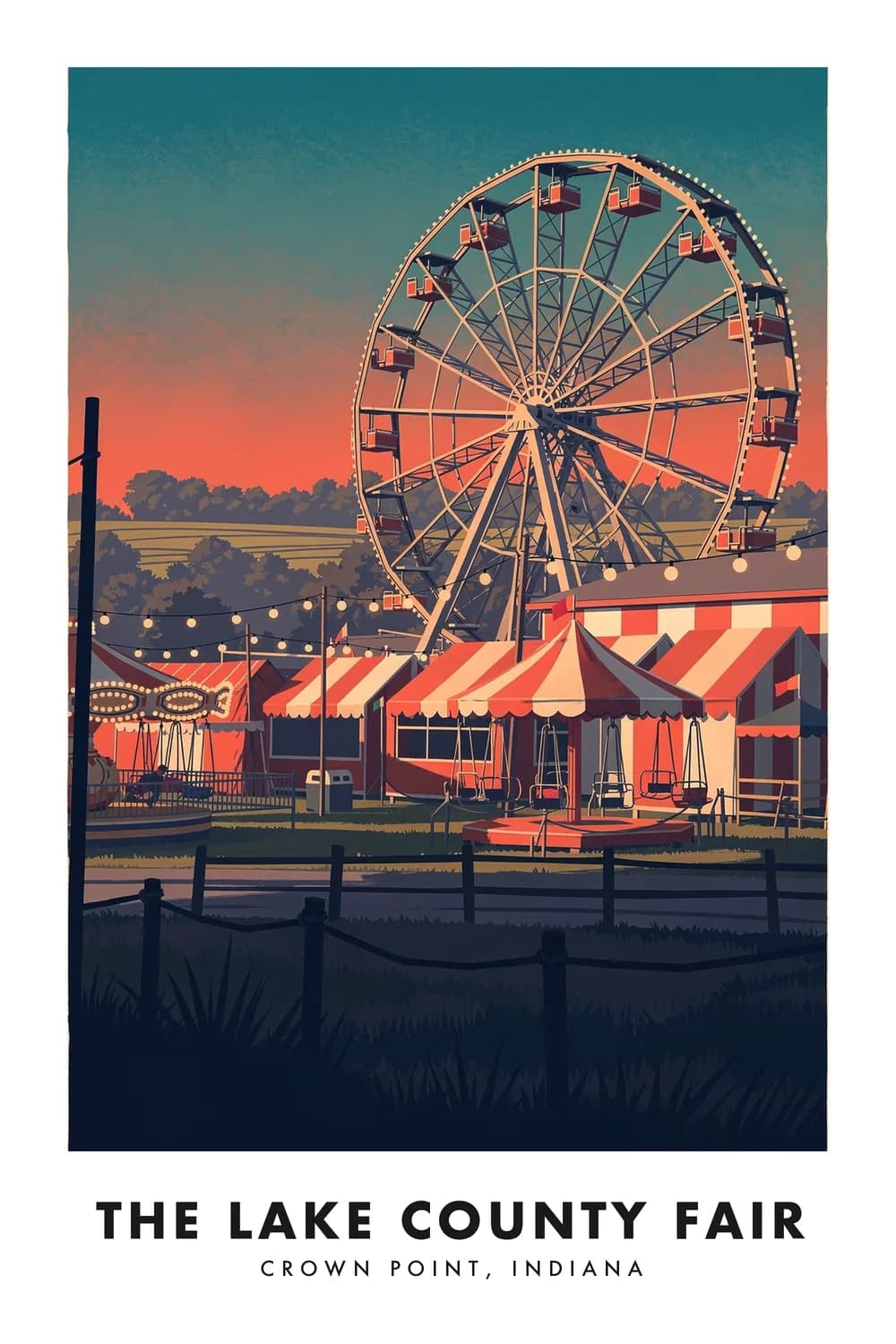 The Lake County Fair poster, Indiana