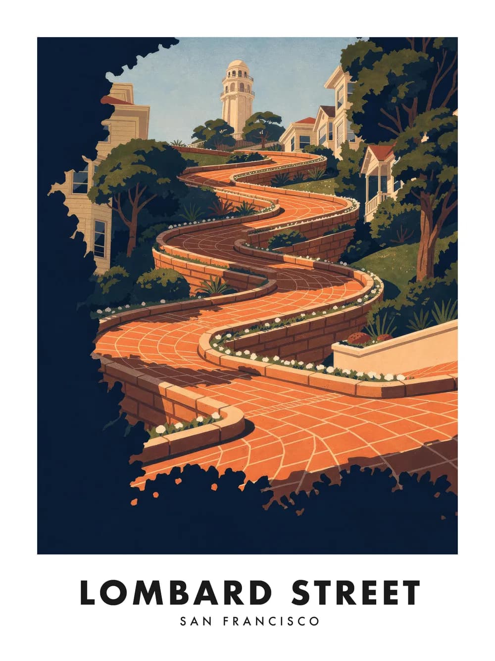 Lombard Street poster, 18 x 24"