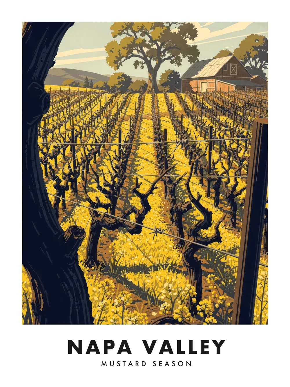 Napa Valley poster, 18 x 24"