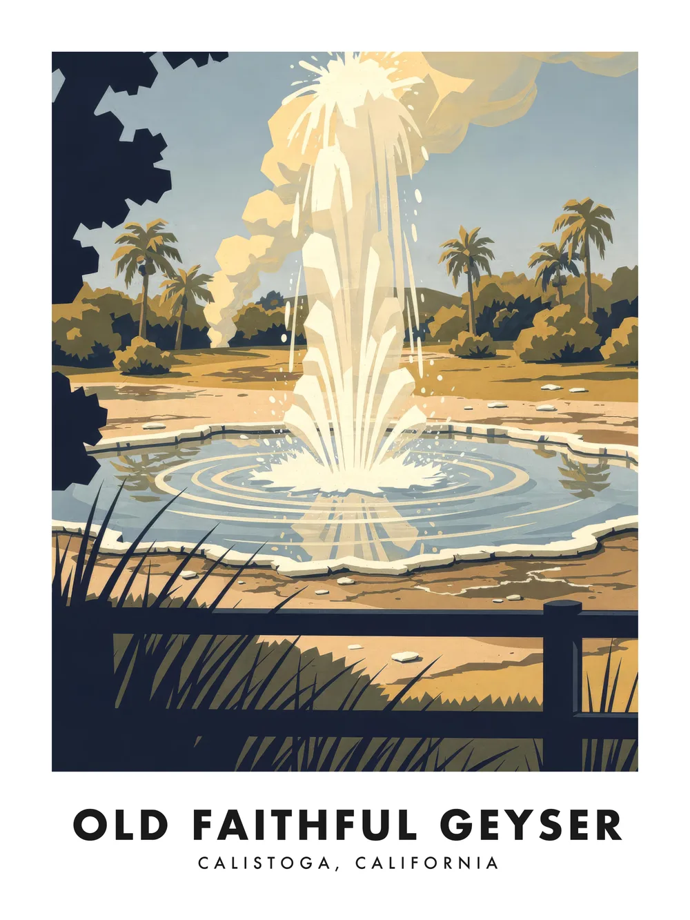 Old Faithful Geyser poster, 18 x 24"