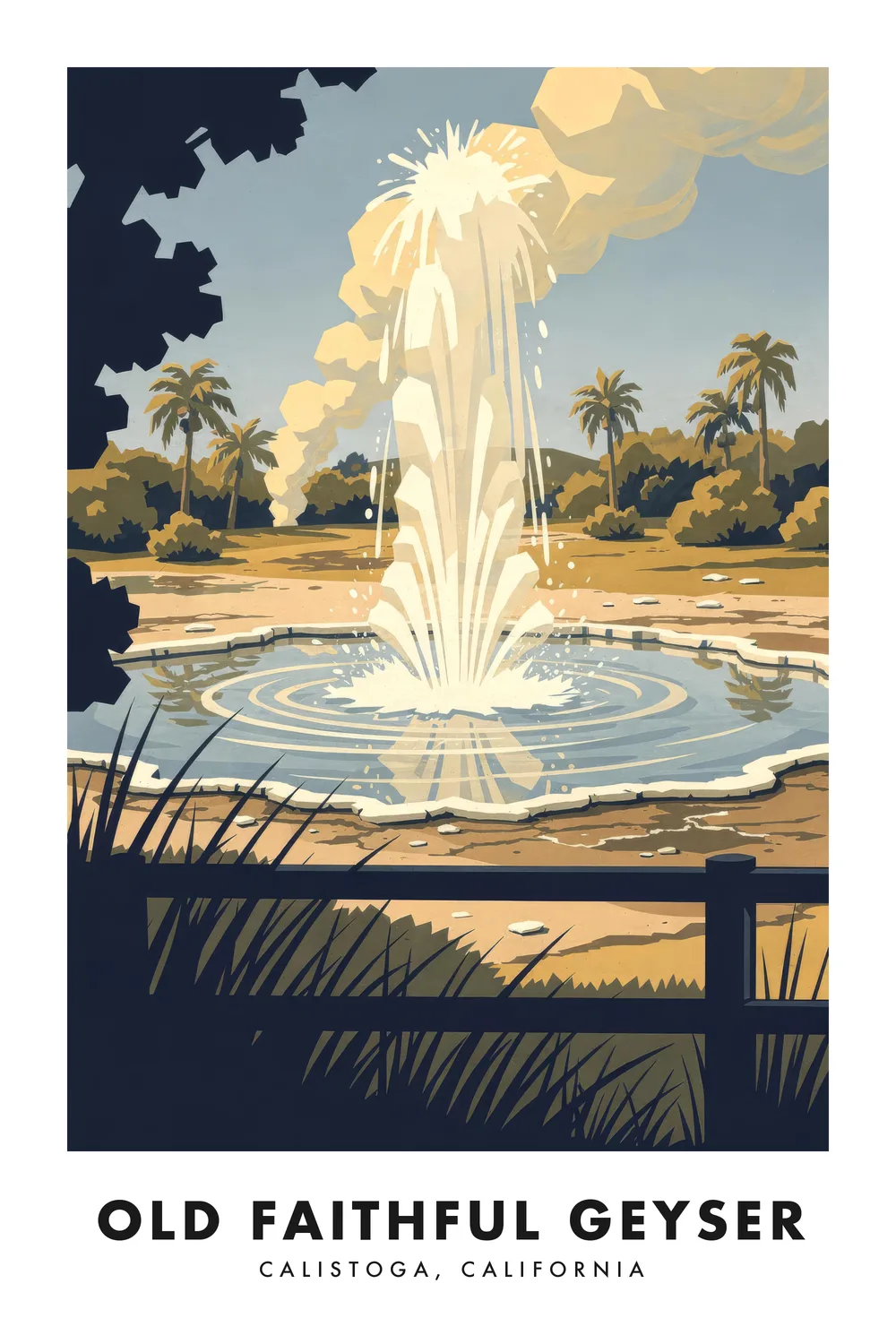 Old Faithful Geyser poster, California