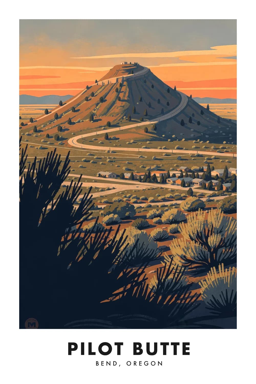 Pilot Butte poster, Oregon