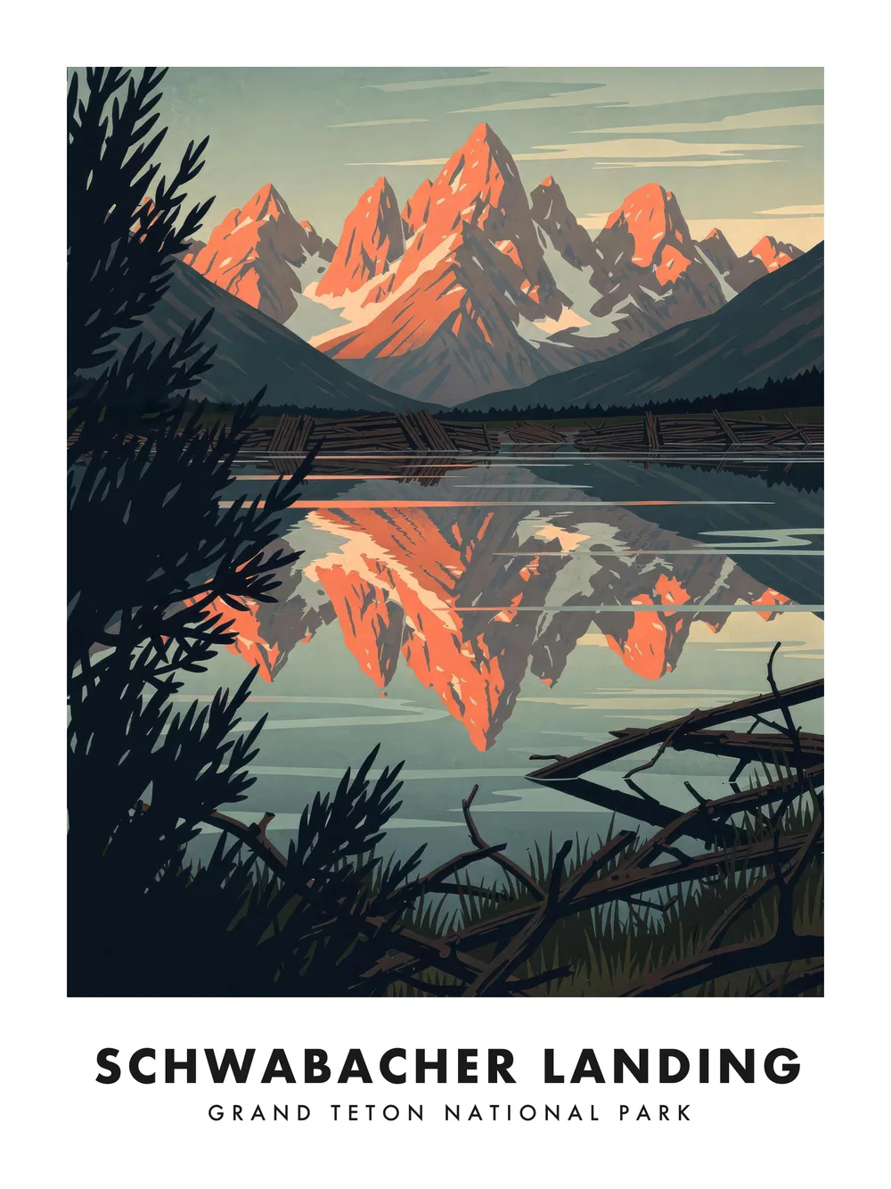 Schwabacher Landing poster, 18 x 24"
