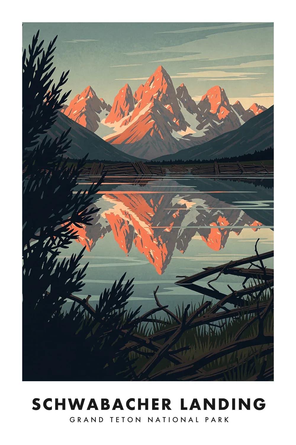 Schwabacher Landing poster, Wyoming