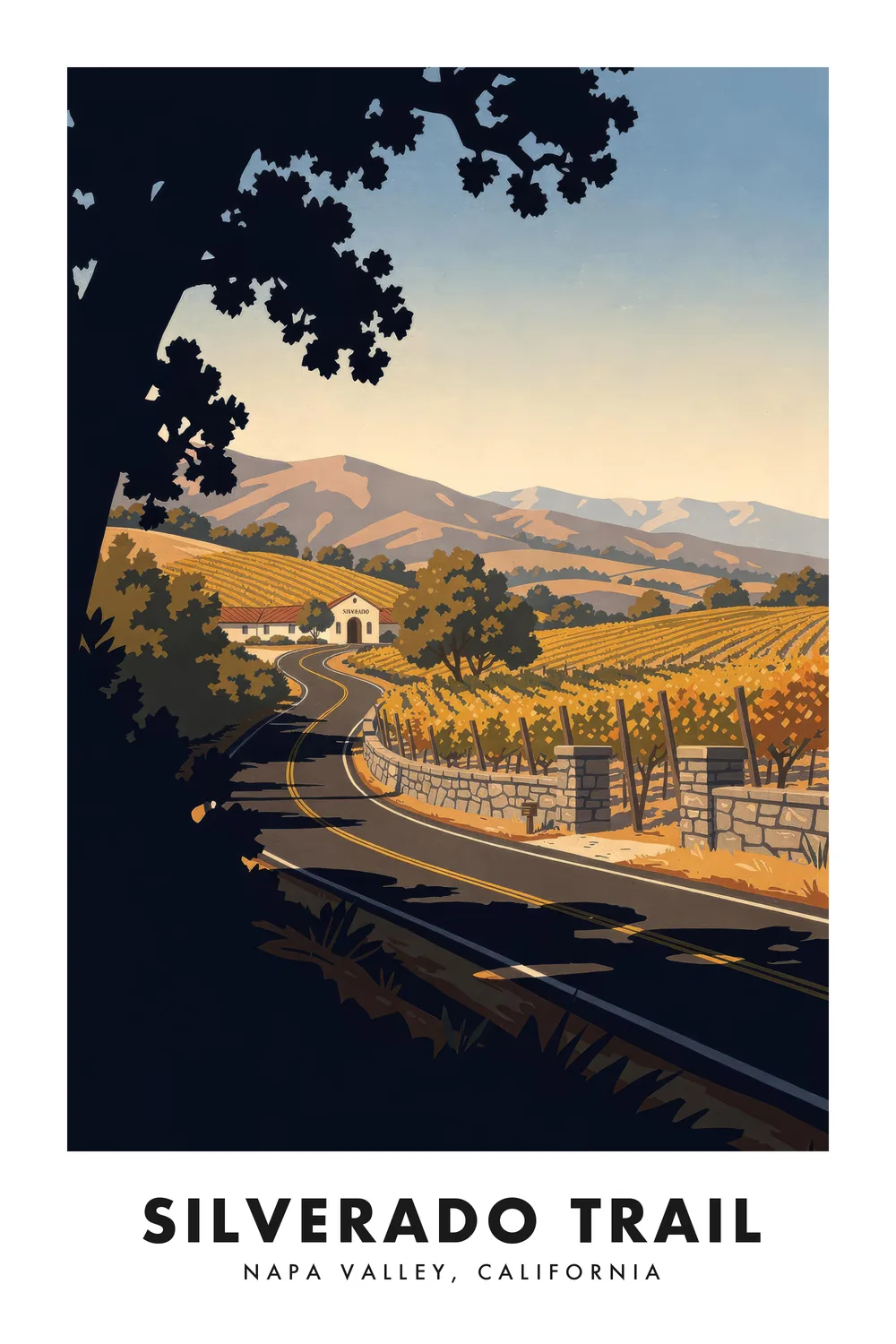 Silverado Trail poster, California