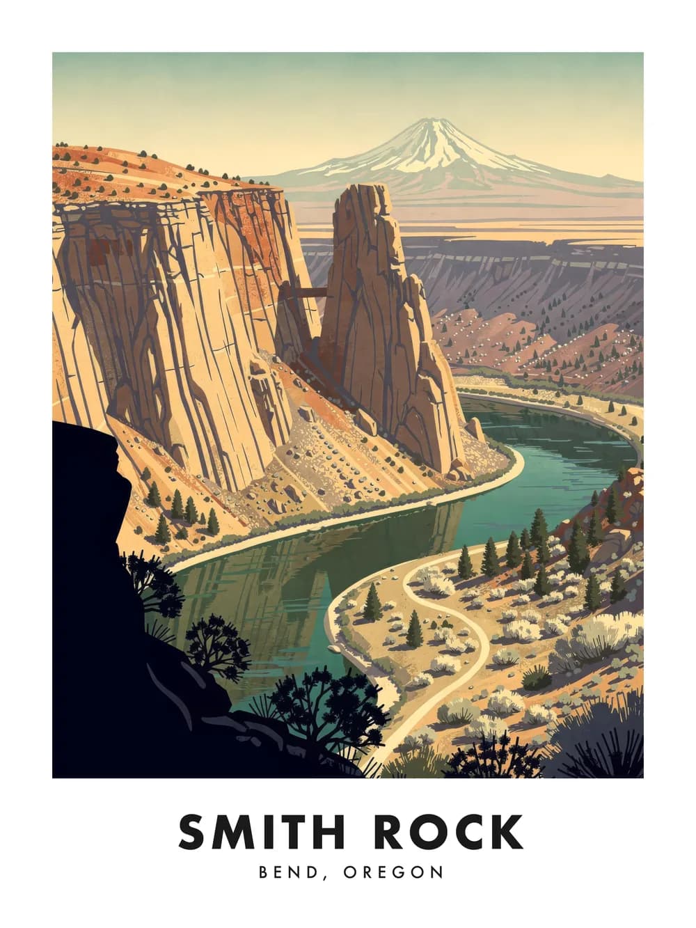 Smith Rock poster, 18 x 24"