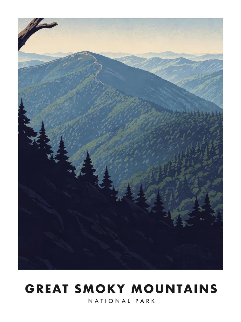 Great Smoky Mountains poster, 18 x 24"