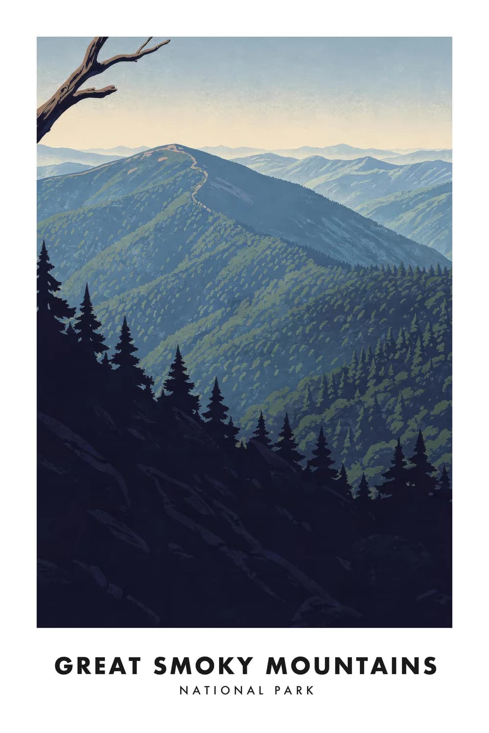Great Smoky Mountains poster, Tennessee & North Carolina