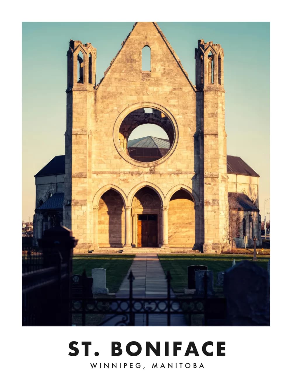 St. Boniface Cathedral poster, 18 x 24"