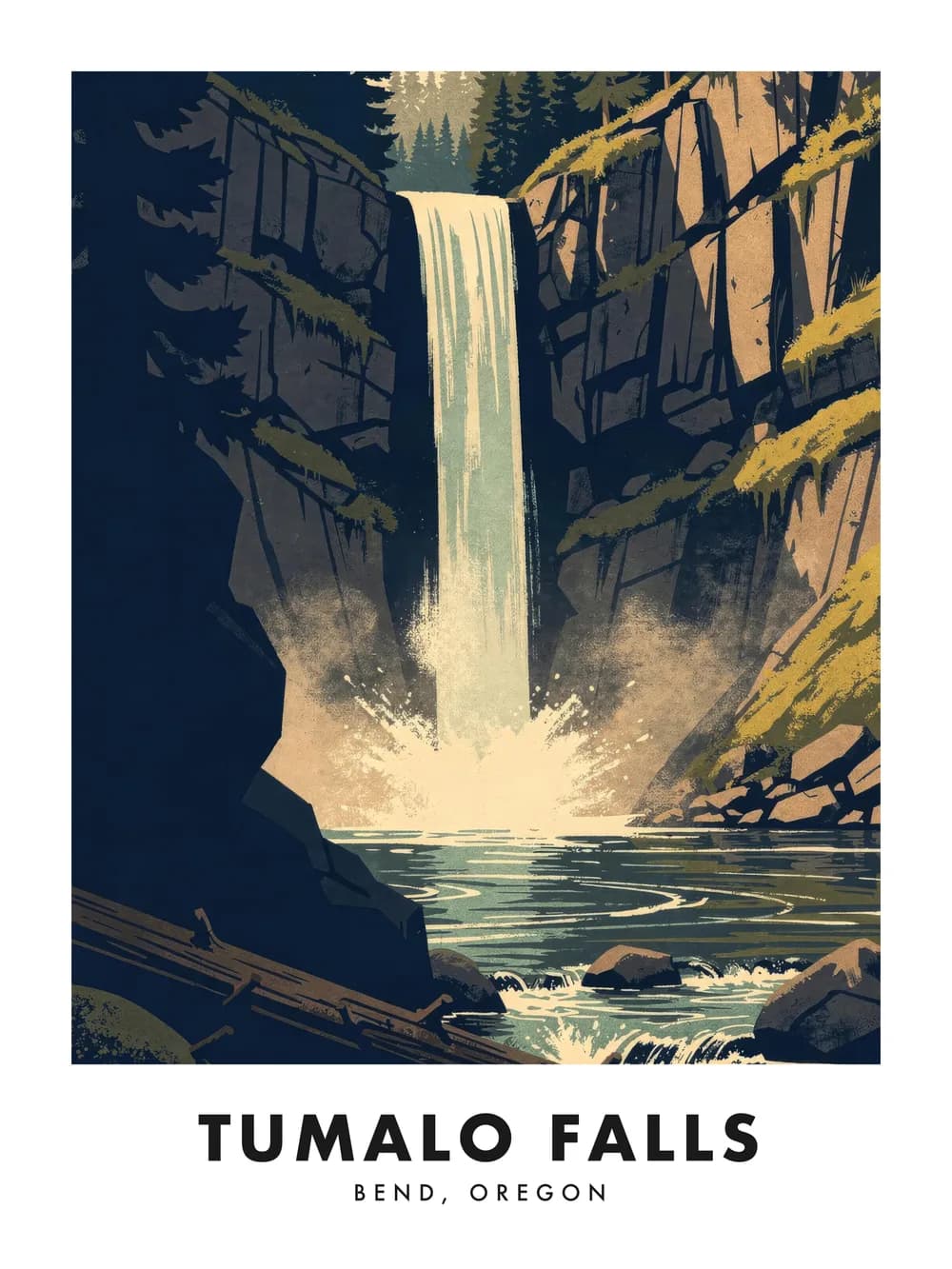 Tumalo Falls poster, 18 x 24"