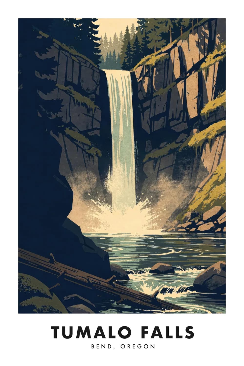 Tumalo Falls poster, Oregon