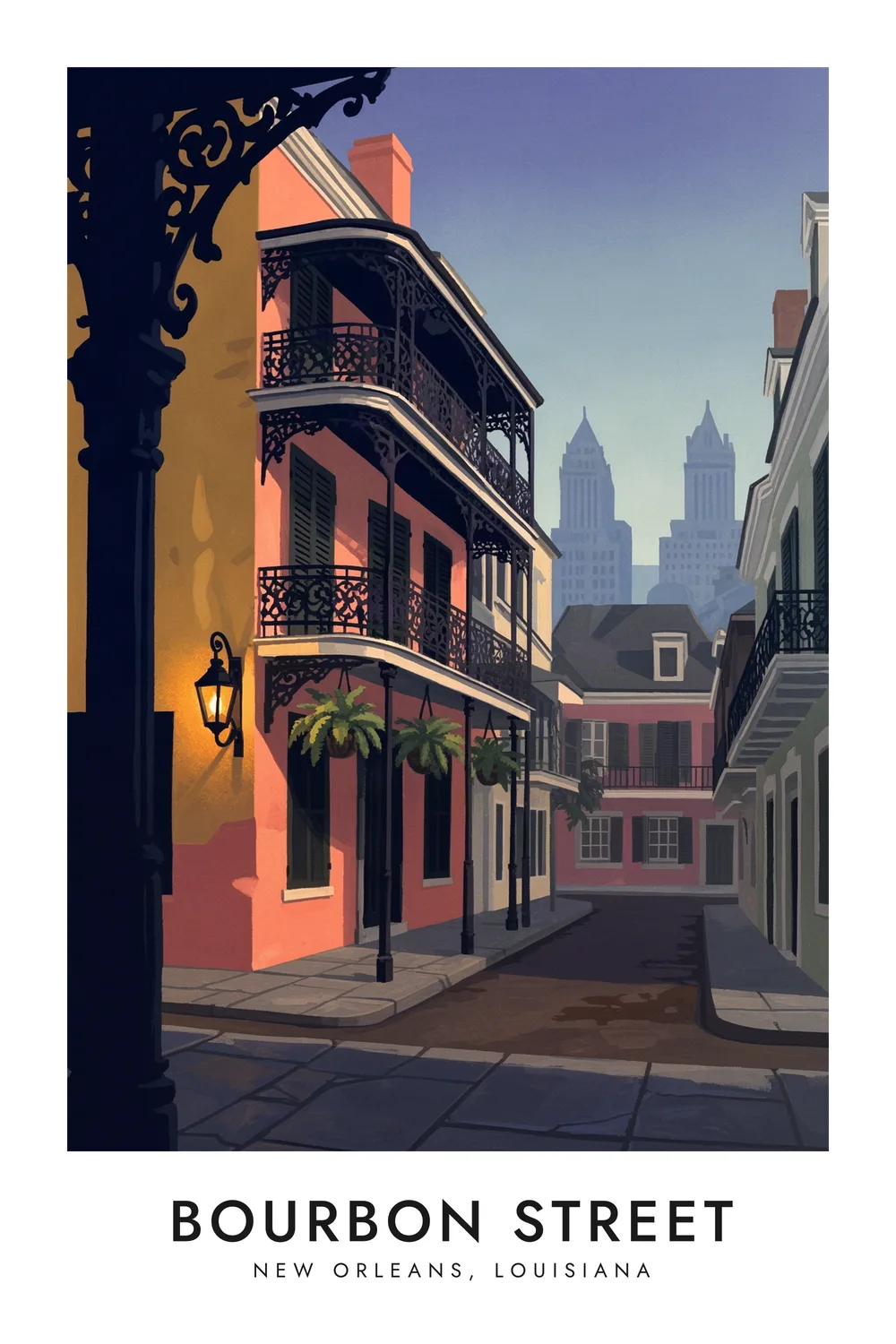 Bourbon Street poster, Louisiana