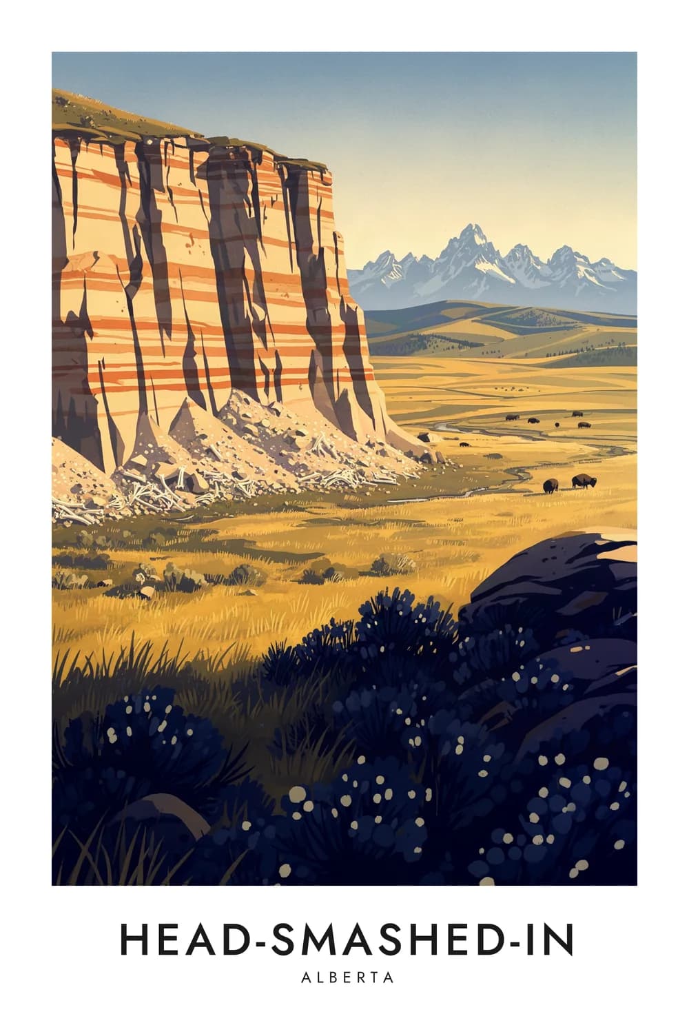 Head-Smashed-In poster, Alberta, Canada