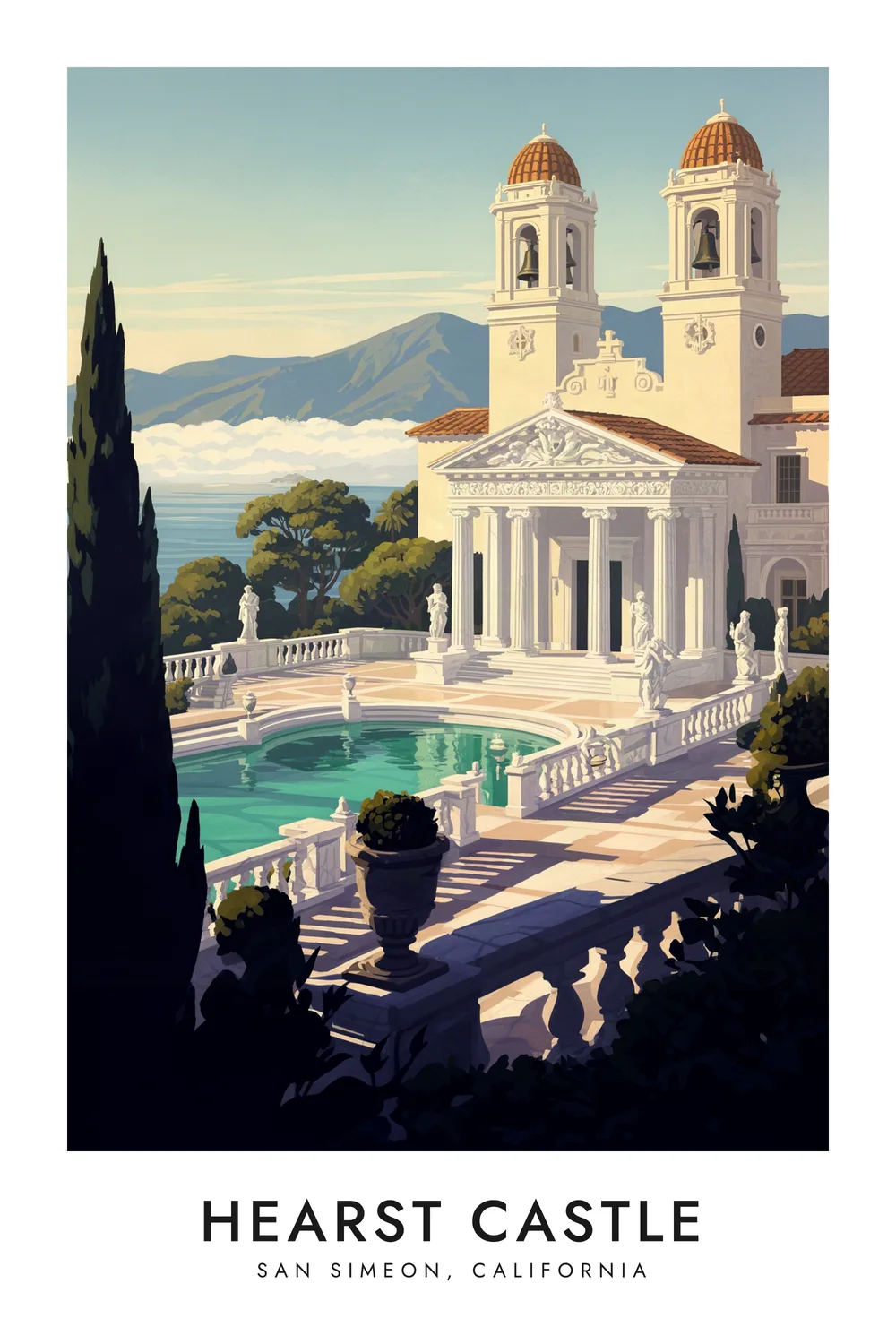 Hearst Castle poster, California