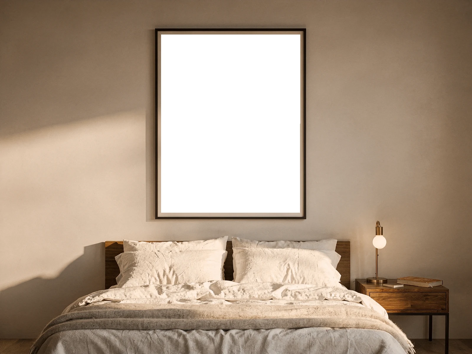 Esplanade Riel poster hanging in a bedroom