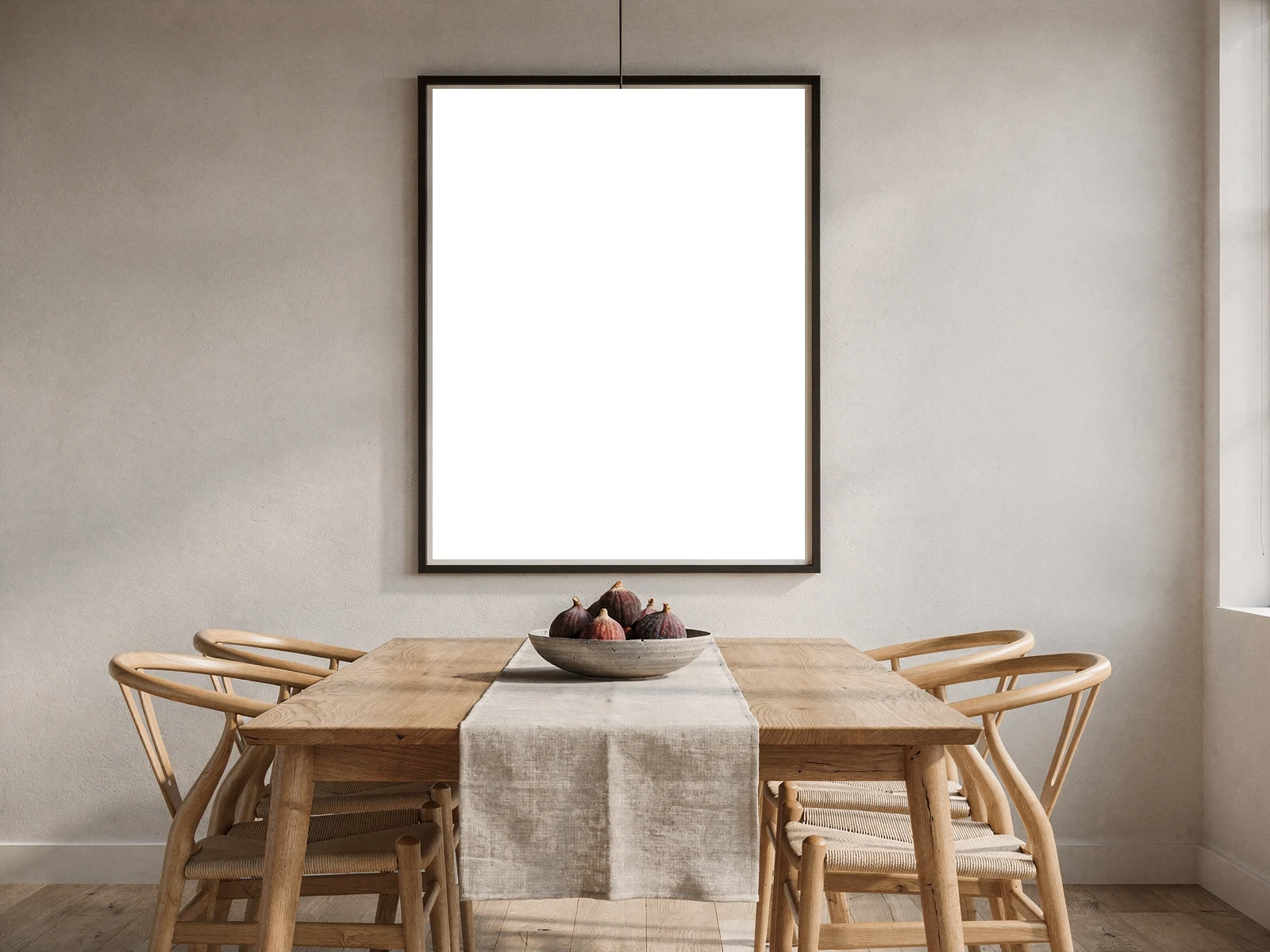 Esplanade Riel poster hanging in a dining room